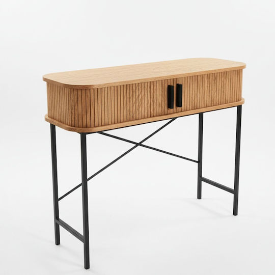 Console Table from Wood & Metal Pink W100xD35xH80.5cm