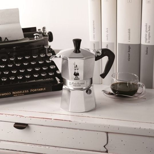 Bialetti Elektrischer Espressokocher für den Herd 2 Tassen Edelstahl Schwarze