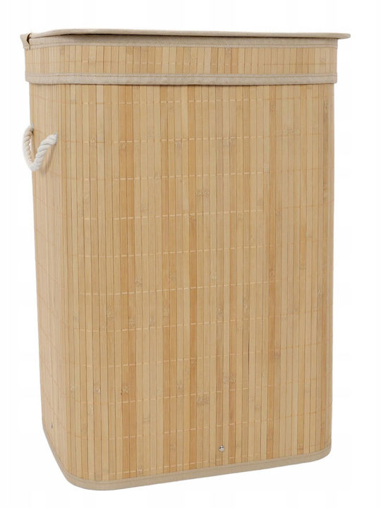 Кошница за пране Bamboo 80lt с Капак Бежова