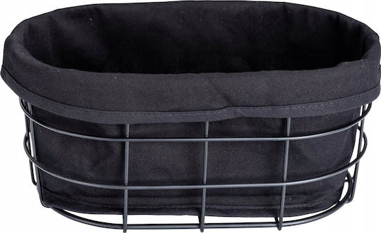 Wenko Bread Basket Fabric Black 27x11.5cm
