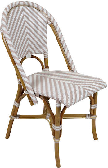 Set de mobilier de exterior pentru masă bistro 3 piese maro/alb Set de mobilier de exterior pentru masă bistro 3 piese maro/alb