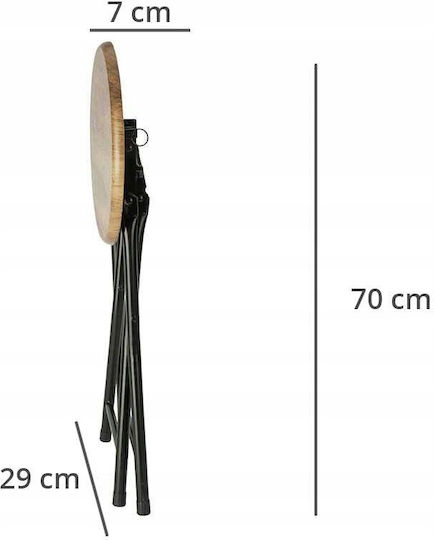 Klappbarer Hocker Für Das Wohnzimmer Mit Stauraum Metallisch Schwarz