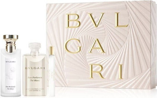 Bvlgari Eau Parfumée Au Thé Blanc Унисекс Подаръчен Комплект Edt 125 Ml + 100 Ml Гел За Душ + 75 Ml Дезодорант Стик