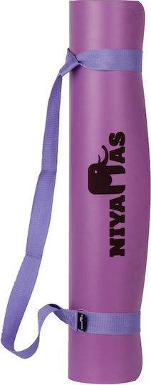 Niyamas Yogamatte Lila mit Tragegurt (183x68x0,5cm)