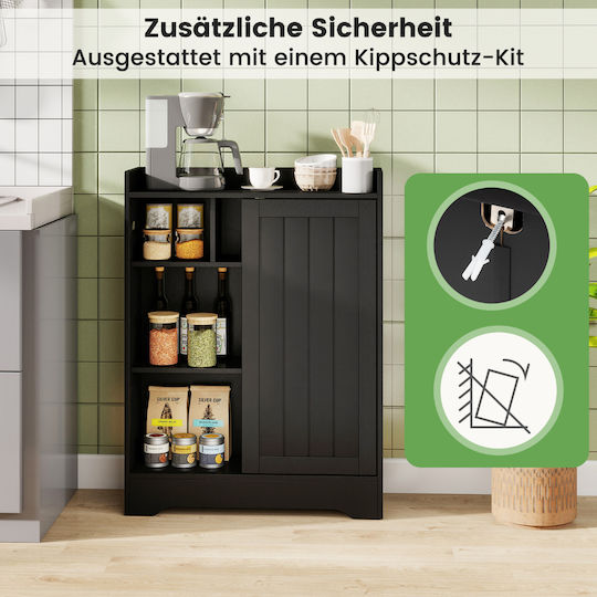 Costway Badezimmerschrank Schwarz