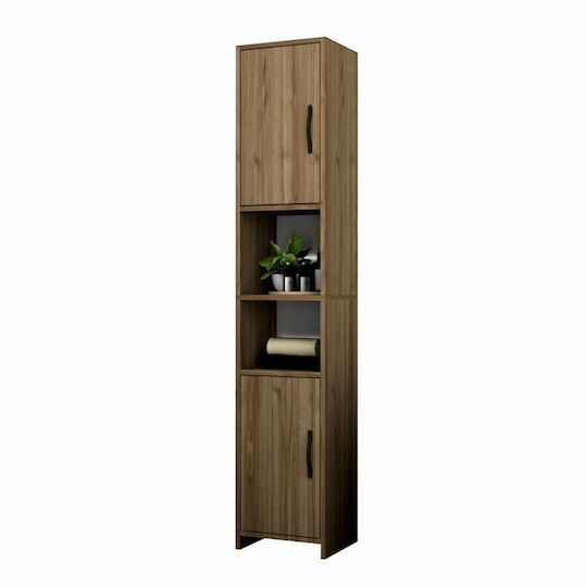 Megapap Badezimmerschrank 35x29.6x180cm Walnuss