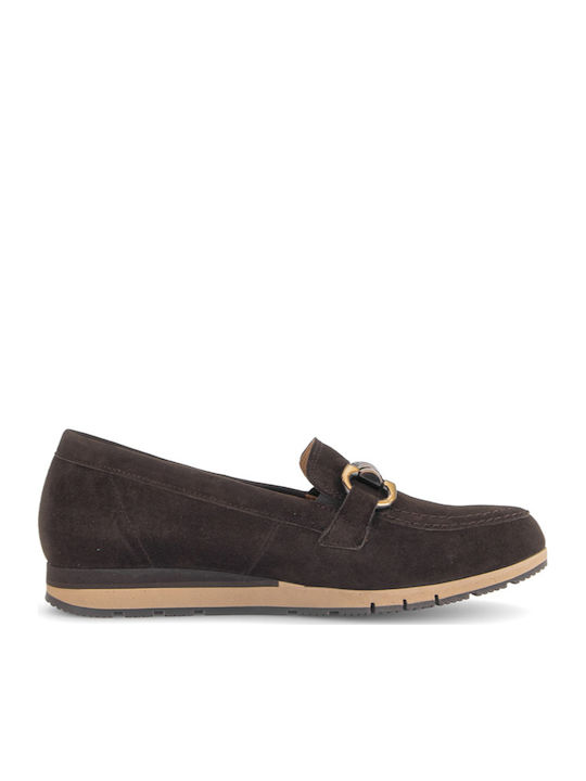Δερμάτινα Γυναικεία Loafers σε Καφέ Χρώμα