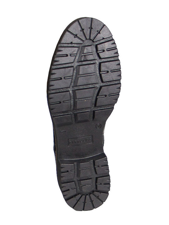 Leder Damen Oxfords in Schwarz Farbe
