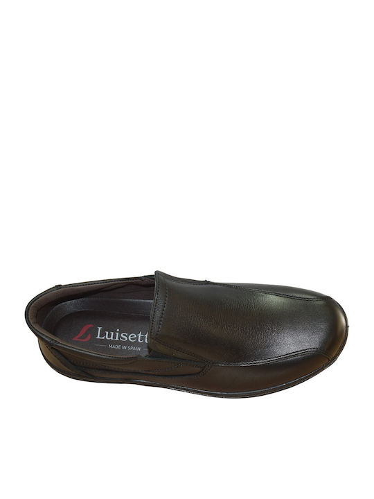 Leather Men's Casual Anatomic Black Shoes