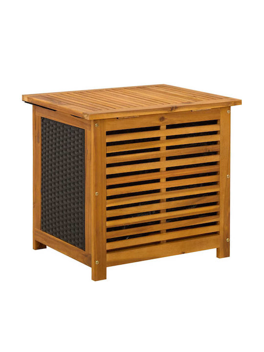 vidaXL Outdoor Storage Box Rattan 185 L Black