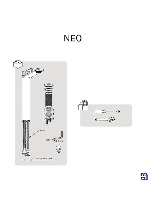 Sensea Neo Baterie de chiuvetă amestecare înaltă neagră