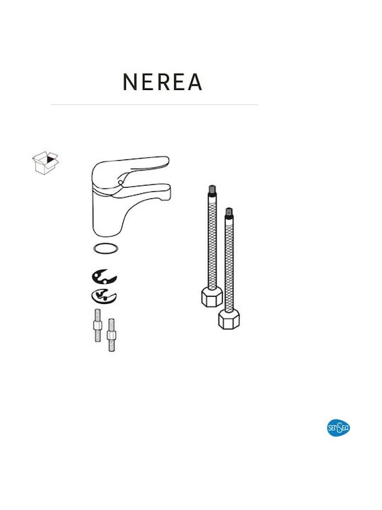 Nerea Baterie Amestecare Pentru Chiuvetă Argintie