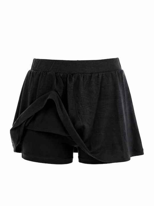 Women's High Waist Black Skorts