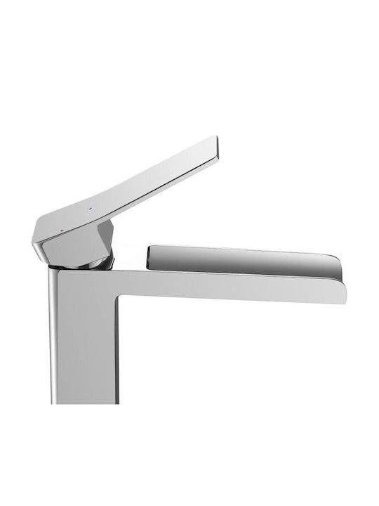 Sensea Studio Cascade Baterie de chiuvetă amestecare înaltă argintie