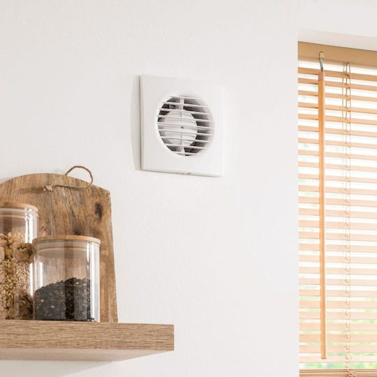 Equation Ventilator de Perete pentru Baie 100mm Alb