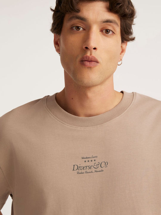 Amr Stager Tricou Cu Mânecă Scurtă Bej