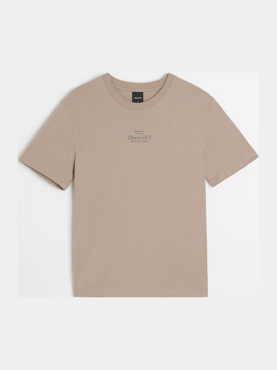 Amr Stager Tricou Cu Mânecă Scurtă Bej
