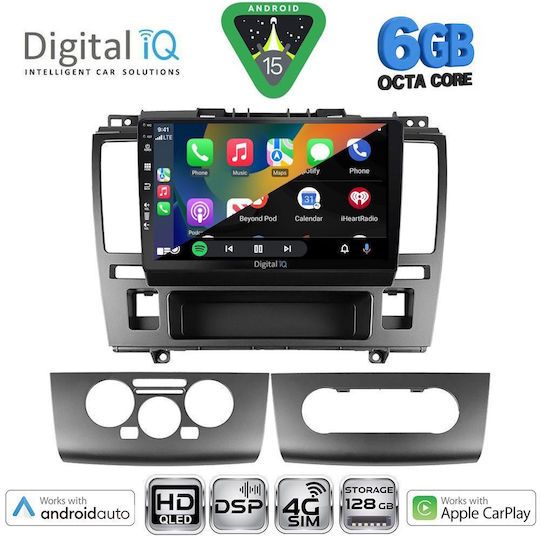 Digital IQ Автомобилна Аудио Система за Nissan Tiida 2004-2013 (Bluetooth/USB/Вграден Wi-Fi/GPS/Apple CarPlay/Android Auto) с Touch Screen 9"