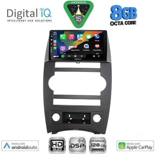 Digital IQ Автомобилна Аудио Система За Jeep Commander 2007-2009 Bluetooth USB Вграден Wi-Fi GPS Apple CarPlay Android Auto С Touch Screen 9"