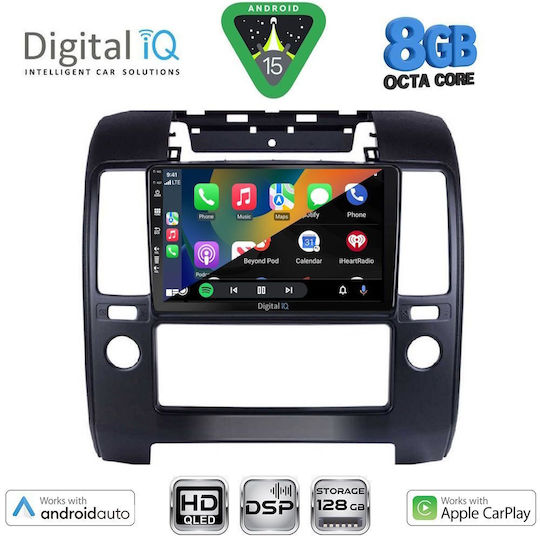 Digital IQ Автомобилна Аудио Система за Nissan Navara 2006-2011 с A/C (Bluetooth/USB/Вграден Wi-Fi/GPS/Apple CarPlay/Android Auto) с Touch Screen 9"