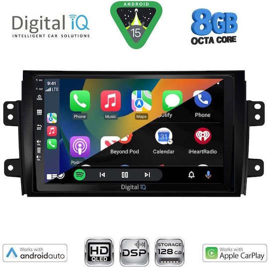 Digital IQ Автомобилна Аудио Система За Fiat Sedici Suzuki SX4 2005-2013 Bluetooth USB WiFi GPS Apple CarPlay Android Auto С 9" Touch Screen