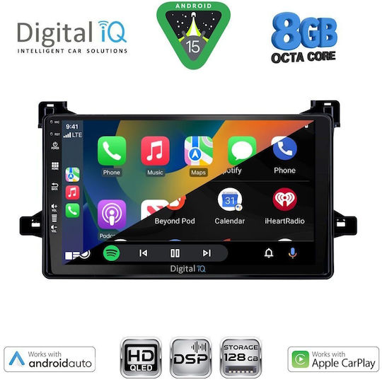 Digital IQ Sistem Audio Auto Pentru Toyota Prius 2016-2020 Bluetooth USB Wi-Fi GPS Apple CarPlay Android Auto Cu Ecran Tactil 9"