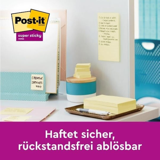 Post-it Αυτοκόλλητα Χαρτάκια Σημειώσεων σε Κύβο 90 Φύλλων Κίτρινα 4.7x4.7εκ.