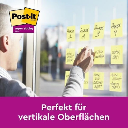 Post-it Αυτοκόλλητα Χαρτάκια Σημειώσεων σε Κύβο 90 Φύλλων Κίτρινα 4.7x4.7εκ.