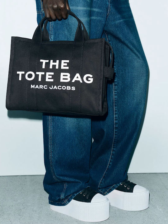 The Canvas Medium Υφασμάτινη Γυναικεία Tote Τσάντα Μαύρη