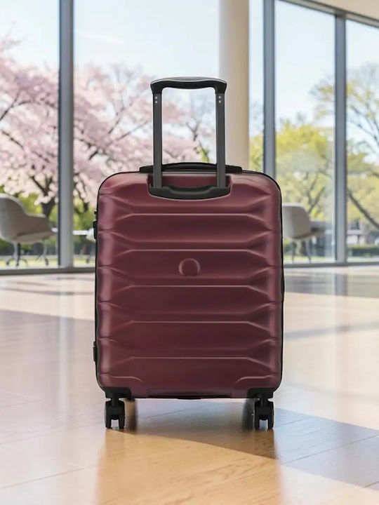 Delsey Meteor Suitcases Hard Burgundy Set 3pcs
