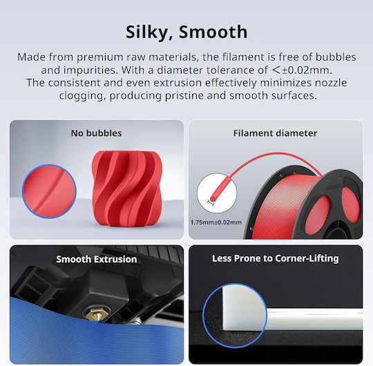 Anycubic PLA+ 3D Printer Filament 1.75mm Ideal Usage 1kg