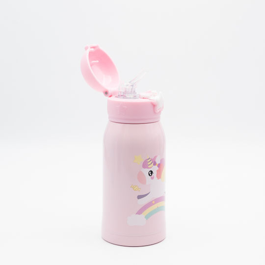 Sidirela Sidirela Kinderlebensmittelbehälter Abendessen-Set Einhörner Edelstahl Rosa Thermisch 0.5 Liter