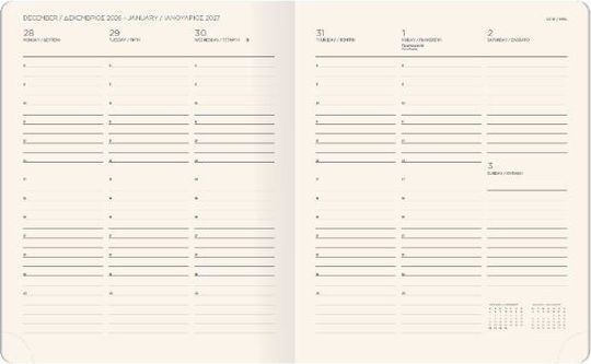 The Writing Fields Softline Седмичен Дневник 2027 Оранжев 21x26см