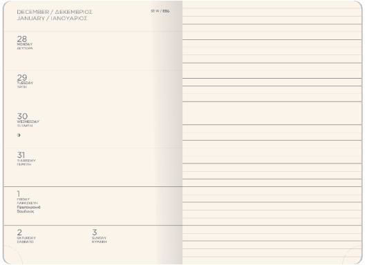 The Writing Fields Softline Wöchentliches Tagebuch 2027 Braun 13,8x20,4cm