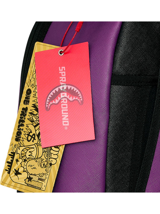 Sprayground Shark Central School Backpack Junior High - High School Shark Central Bubbly Purple