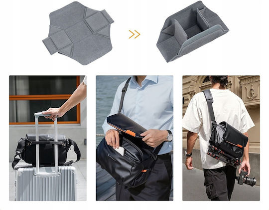 K&F Concept Τσάντα Χιαστή Φωτογραφικής Μηχανής Μαύρη