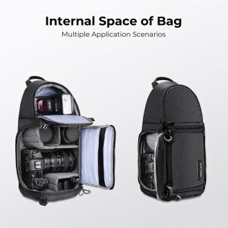 K&F Concept Beta Τσάντα Χιαστή Φωτογραφικής Μηχανής Μαύρη