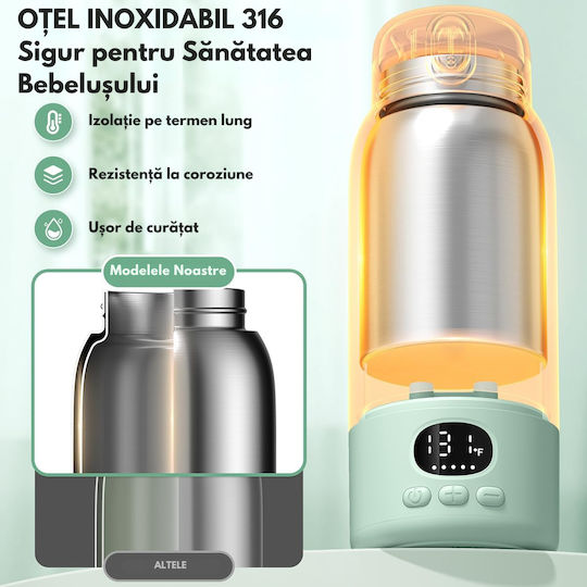 Qova Termos pentru lichide pentru bebeluși din oțel inoxidabil 500ml