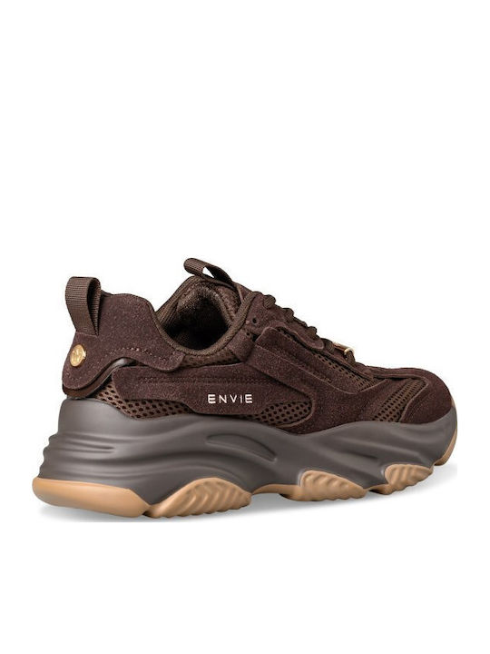 Damen Chunky Sneakers Braun