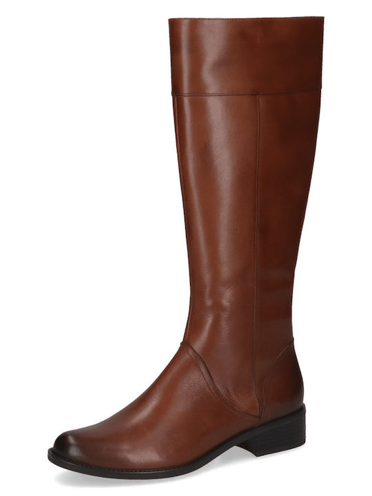 Leder Damenstiefel Tabac Braun