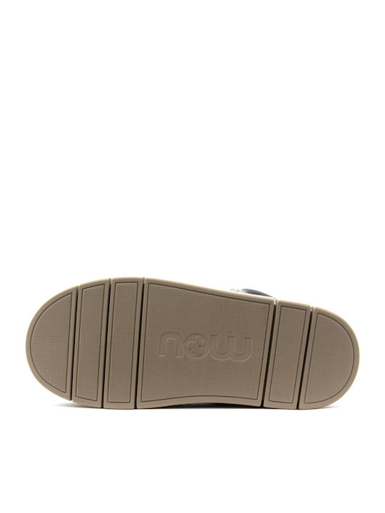 Eskimo Leder Damen Stiefeletten mit Plattform Silber