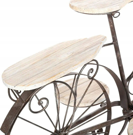 Atmosphera Metallischer Pflanzenständer Grau 97x46cm