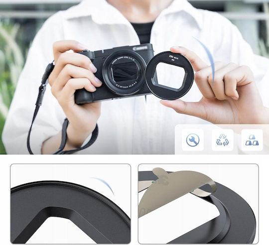 JJC Filter Holder Adapter & Lens Cap Canon Powershot V1 RN-V1
