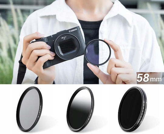 JJC Filter Holder Adapter & Lens Cap Canon Powershot V1 RN-V1