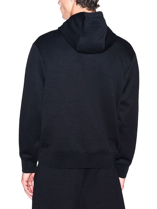 Armani Exchange Φούτερ Μαυρο με Κουκούλα Armani Exchange Φούτερ Μαυρο με Κουκούλα
