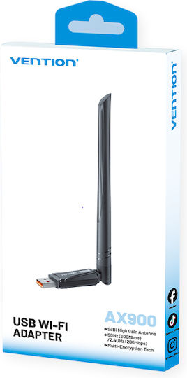 Vention KDWB0 USB Network Adapter with Wireless Wi-Fi Connection