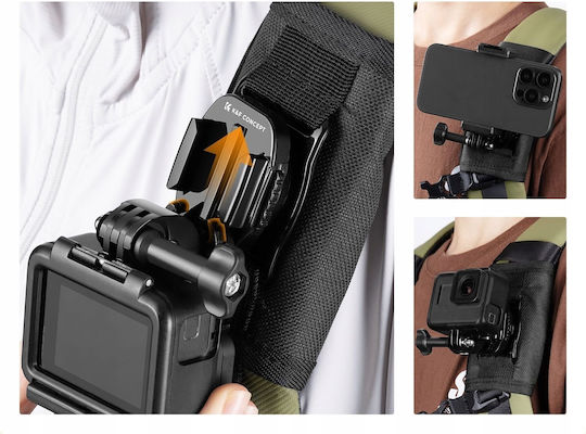 K&F Concept Backpack Support Base for Action Cameras for GoPro / SJCam / Xiaomi / DJI