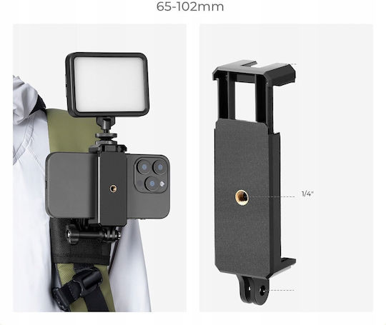 K&F Concept Backpack Support Base for Action Cameras for GoPro / SJCam / Xiaomi / DJI