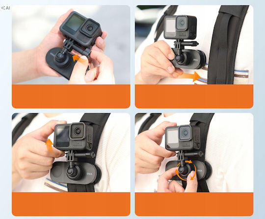 GoPro Backpack Action Cameras Mount for Insta360 / DJI / SJCam / GoPro