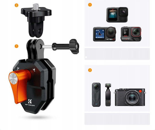 Kf Kf31.169 Action-Kamera-Stützbasis Glas-Protector Motorrad Oder Scooter Gopro 1/4